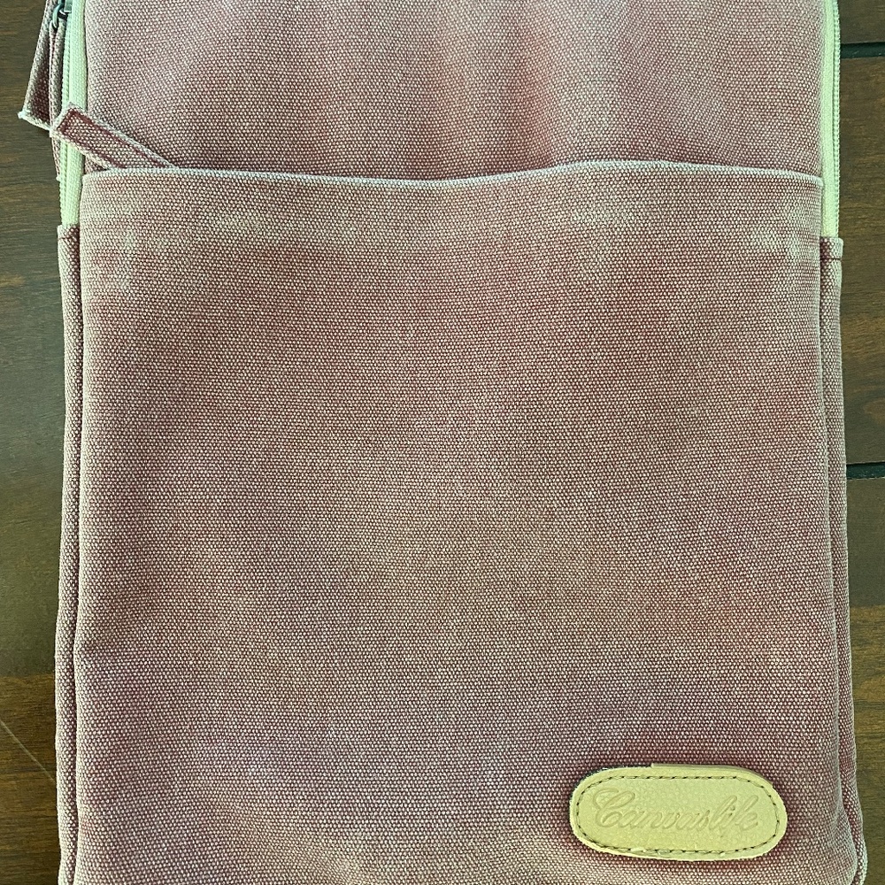 Canvaslife Purple Canvas Vertical Style Water Resistant Laptop Sleeve